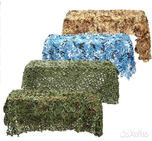 Маскировочные сети 2х6м/ Осень/ Зима/ Лето