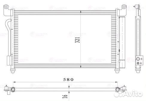 Радиатор кондиционера Chery Indis S18D 10