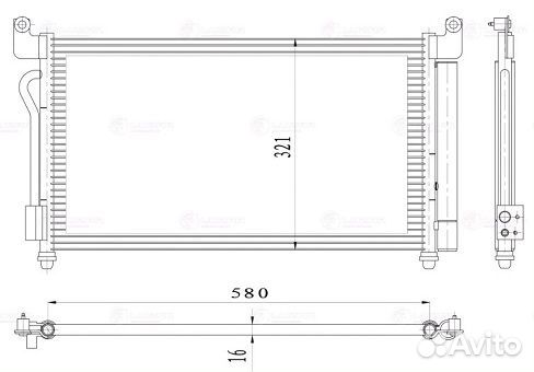 Радиатор кондиционера Chery Indis S18D 10
