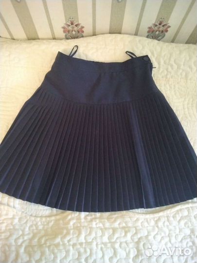 Юбка Школьная синяя 140