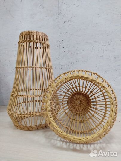 Люстры плетеные потолочные абажуры