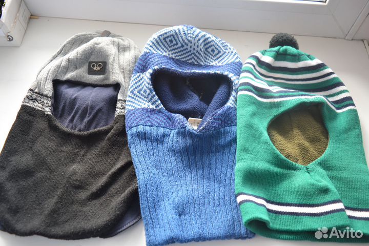 Шапки, шлемы на весну, осень, лето, зиму 4-9 лет