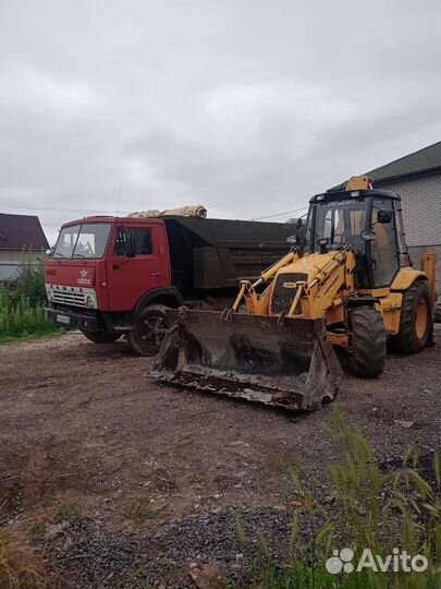 Услуги самосвала + экскаватор погрузчик