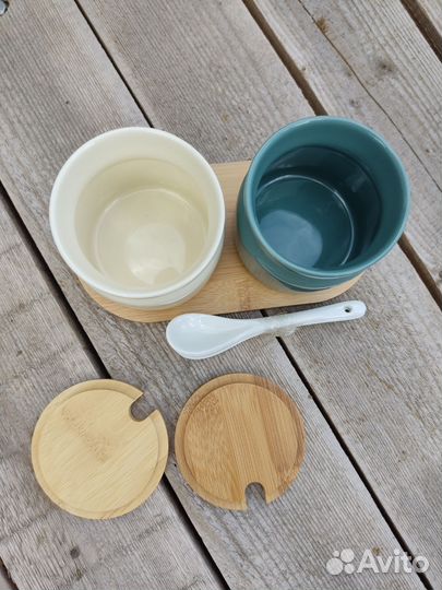 Банки новые для сыпучих сахарница солонка набор