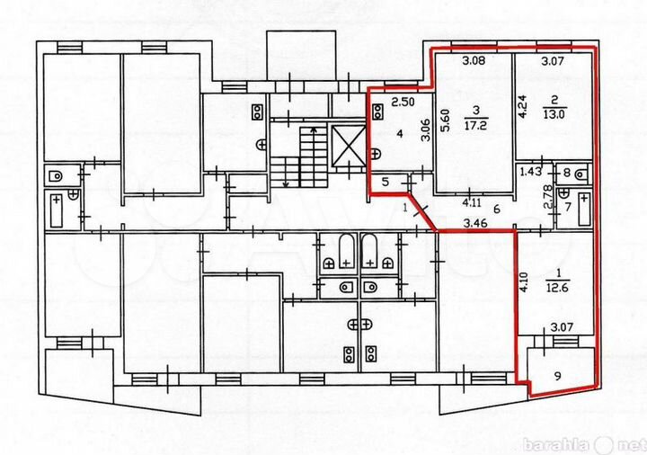 3-к. квартира, 71 м², 8/9 эт.