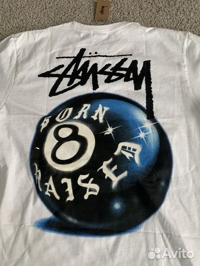 Футболка stussy 8ball Born x Raised оригинал