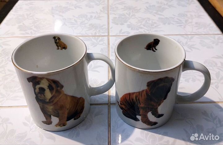 Кружка (шар-пей и английский бульдог)