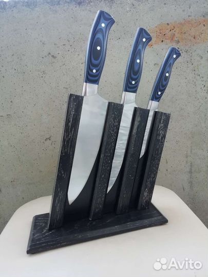 Кухонные ножи, G10 с подставкой