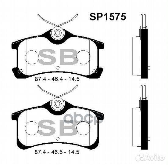 Колодки тормозные дисковые SP1575 Sangsin brake