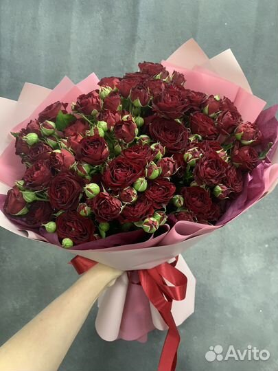 Букет пионовидных роз