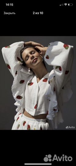 Костюм из муслина женский