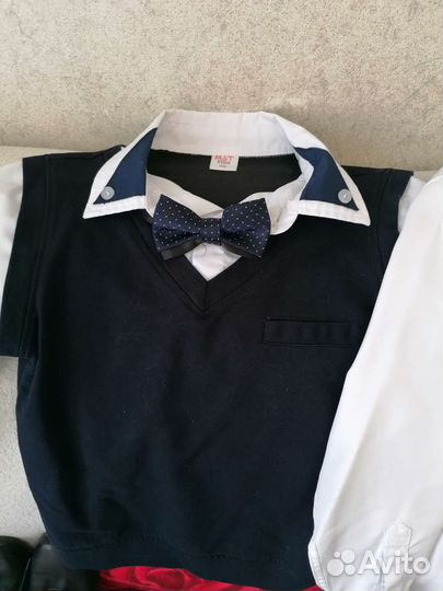 Синяя школьная форма 128 с обувью