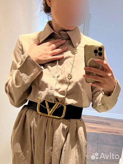 Платье халат длинное oversize, 44-48