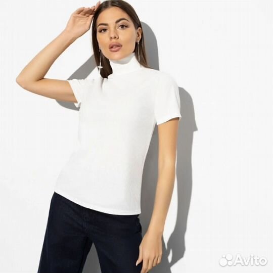 Лонгслив с коротким рукавом. White Collection