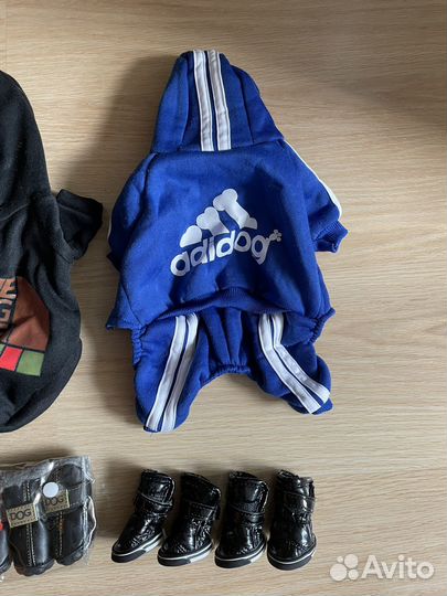 Синий комбез для собак размер S