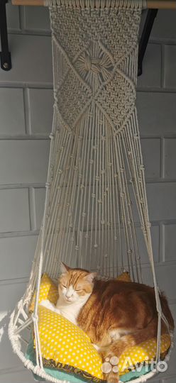Макраме гамак для кота