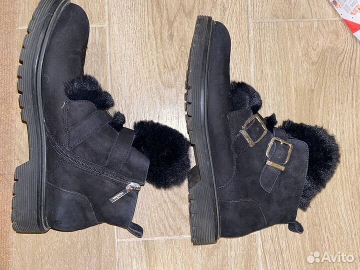 Ботинки замшевые Carlo Pazolini зима мех размер 40