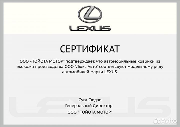 3D Коврики Lexus LS из Экокожи