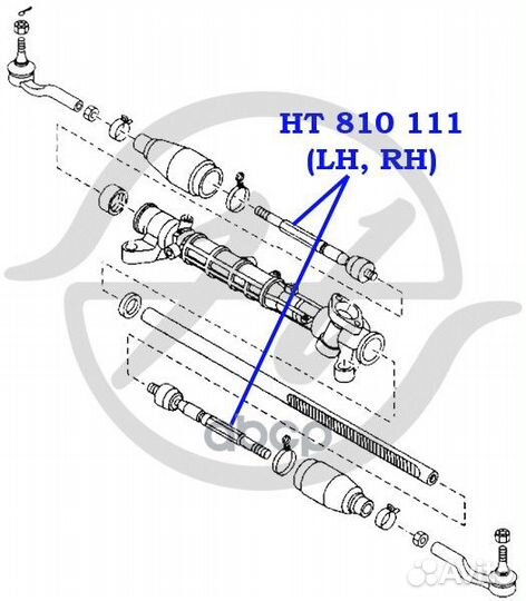 Тяга рулевая прав/лев HT810111 Hanse