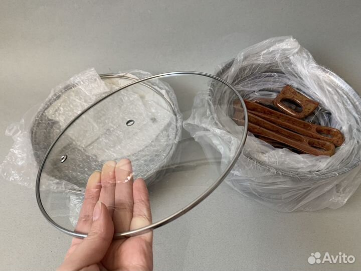 Набор посуды для индукционной плиты кастрюли новый