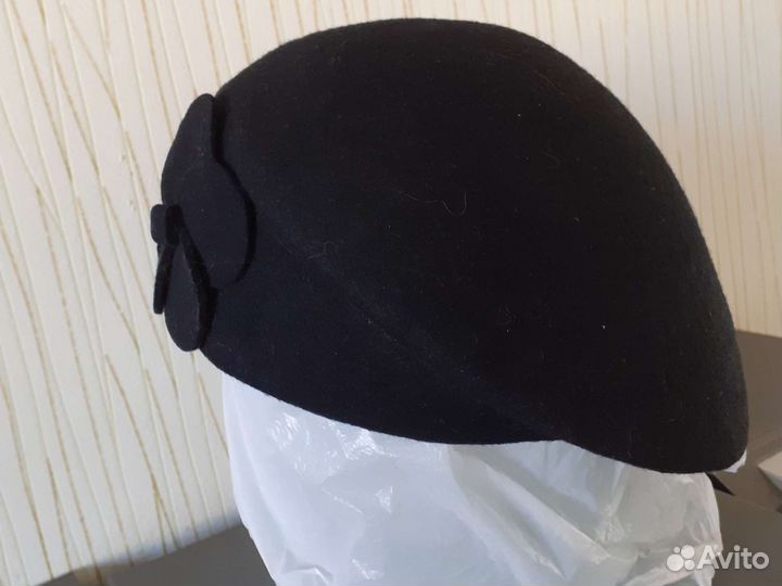 Берет женский черный фетровый
