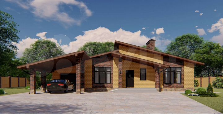 Коттедж 135 м² на участке 11 сот.