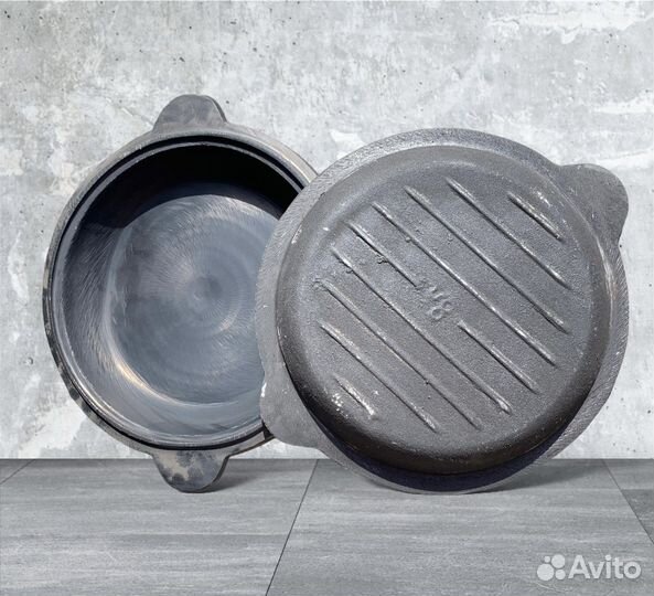Чугунная сковорода-крышка
