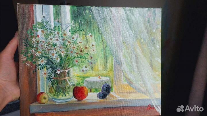 Картина маслом цветы