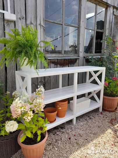 Стеллаж садовый деревянный