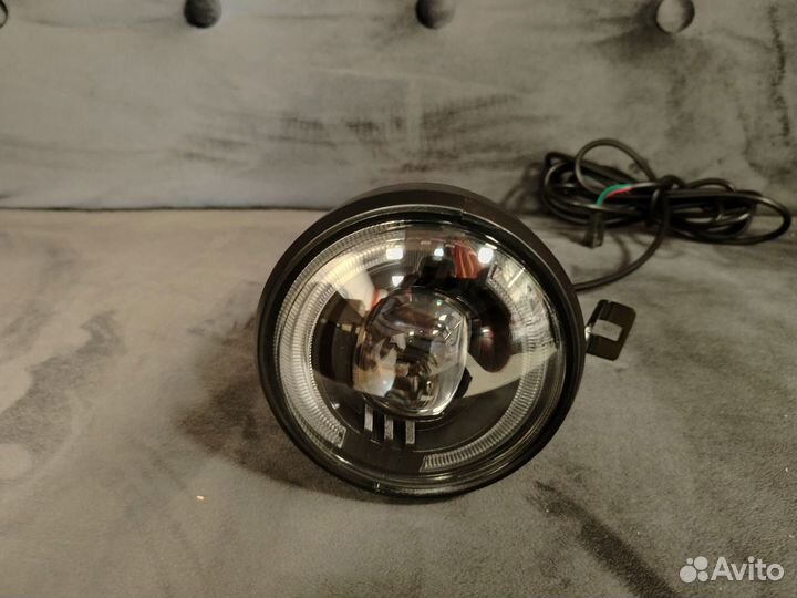 Фара передняя средняя круглая на электровелосипед