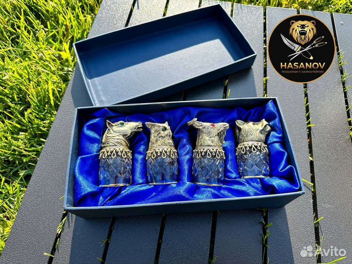 Набор хрустальных рюмок перевёртышей