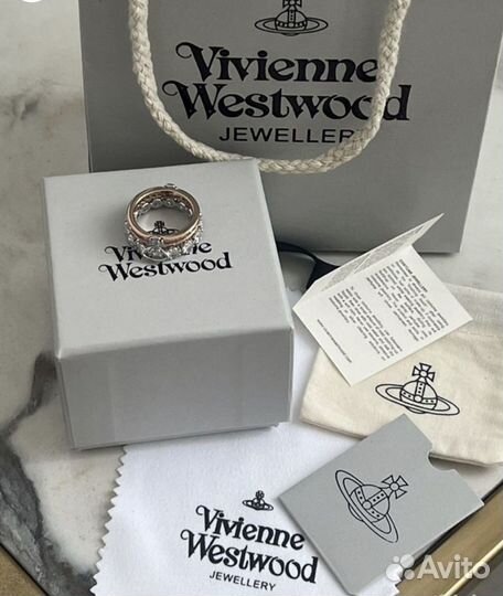 Vivienne westwood кольцо двойное