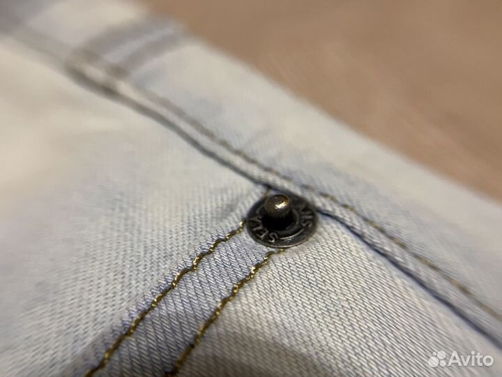 Новые светлые голубые скинни джинсы, 46 размер