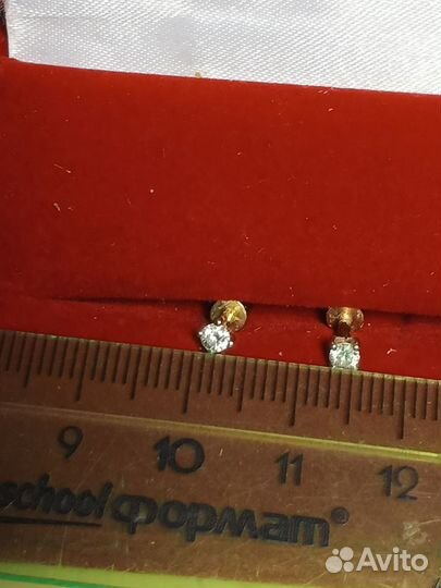 Серьги с бриллиантами, золото 585 пр