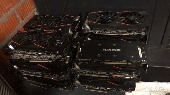 Видеокарты RX580 8Gb Gigabyte
