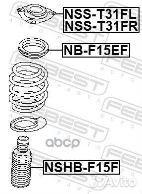 Подшипник опоры переднего амортизатора nissan J