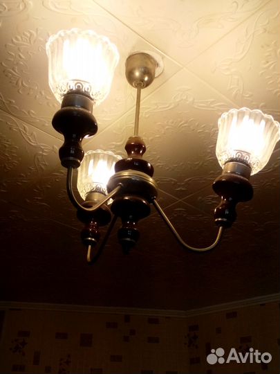 Люстра с керамикой времен СССР