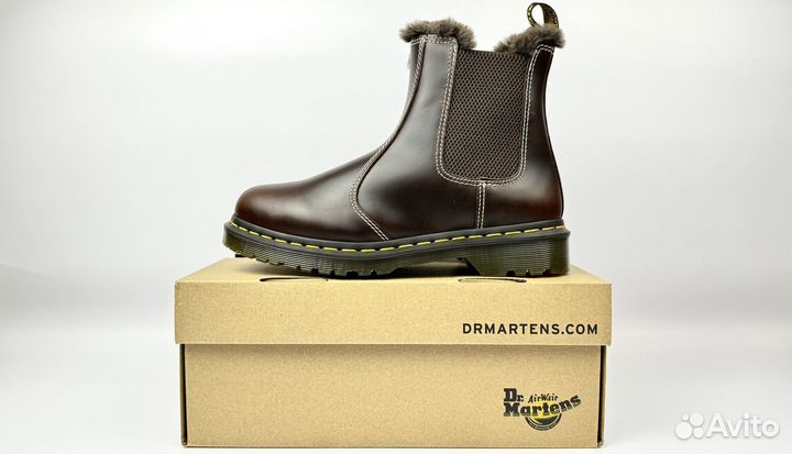 Челси Dr. Marten 2976 Leonore Faux Fur Lined Dark