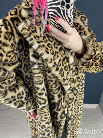 Новая шуба леопардовая IVY angel шерсть/ангора
