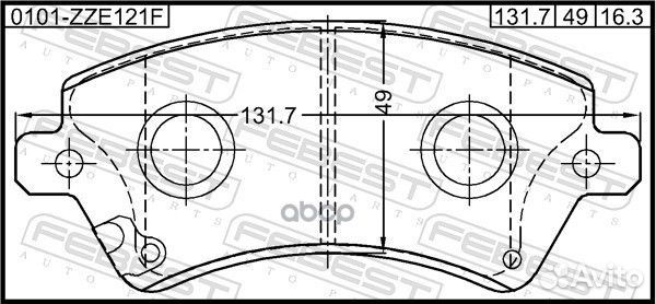 Колодки тормозные передние 0101-ZZE121F Febest