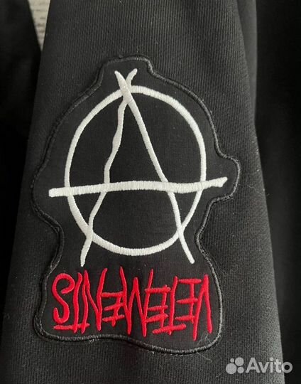 Vetements anarchy upside down zip hoodie