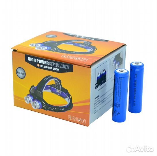 Мощный аккумуляторный налобный фонарь