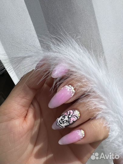 Маникюр, наращивание, экстримальная длина