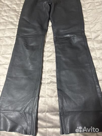 Кожаные брюки женские