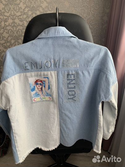 Джинсовая рубашка на девочку