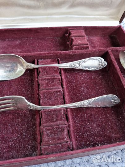 Коробка для ложек вилок мельхиор СССР серебро