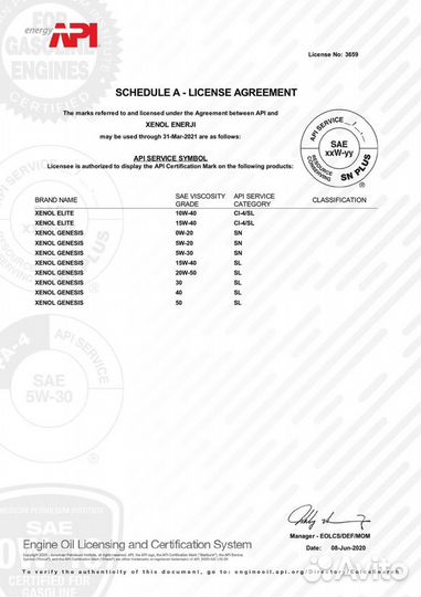 Масло моторное Xenol hill SAE 10W-40 LS5 ford