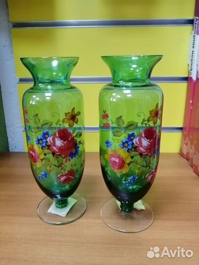 Ваза цветное стекло СССР