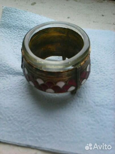 Солонка с ложкой расписная