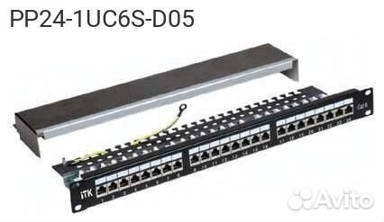 Патч-панель IEK 24-ports STP RJ-45 1U, PP24-1UC6S